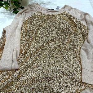 Isaac Mizrahi Live French Terry Sequin XL Sweatshirt